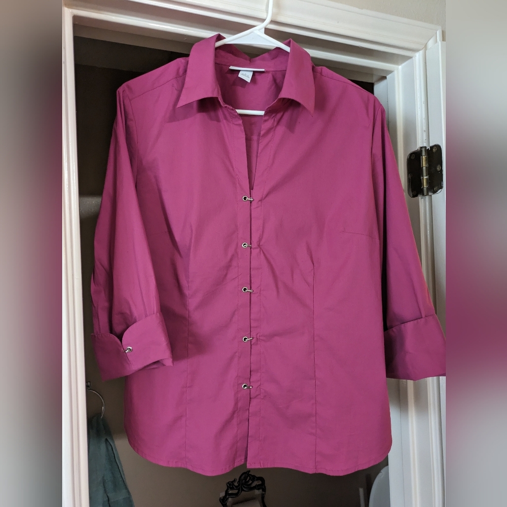 L fuchsia dress shirt